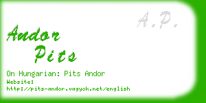 andor pits business card